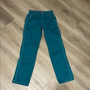Dickies Teal Straight Leg Women's Utility Carpenter pants. 25R